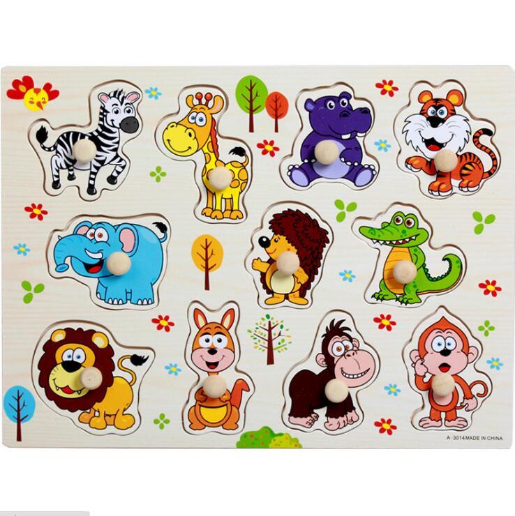 Animal & Alphabet Wooden Puzzle Board