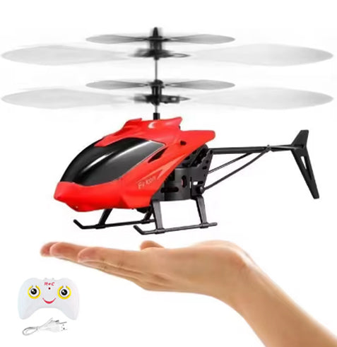 RC Gesture-Control Flying Helicopter Toy with Remote, Red or Blue - product photo
