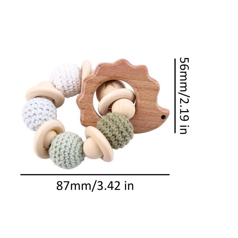 Hedgehog Wooden Ring Teether