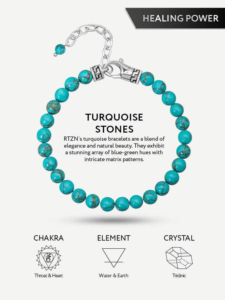 Turquoise Beaded Bracelet - Chain Fit - Maven Couture IncBeaded Bracelet