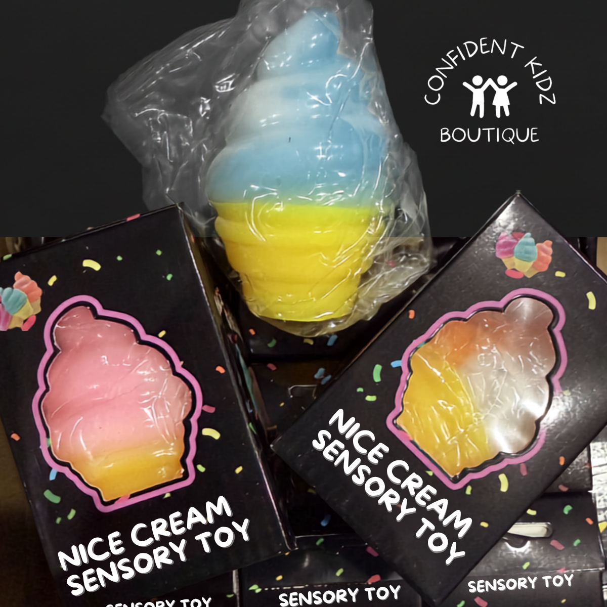 Ice Cream Cone Slow-Rise Squishy Toy, Assorted Colors, Ages 3+
