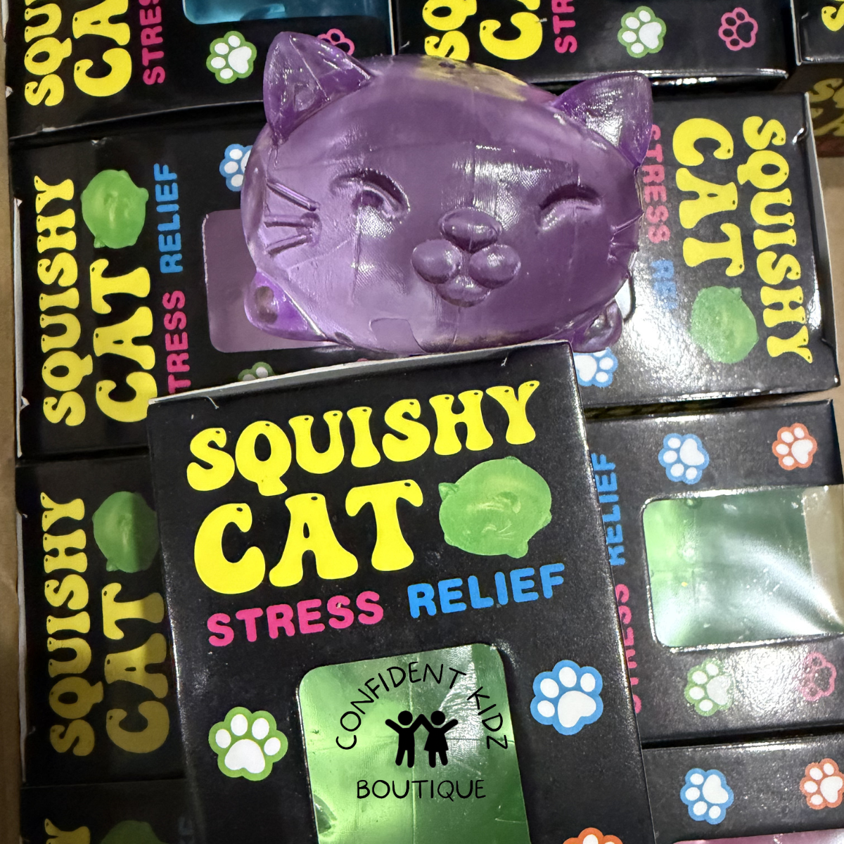 Sugar Squeeze Cat Maltose Squishy Toy, Assorted Colors, Ages 3+