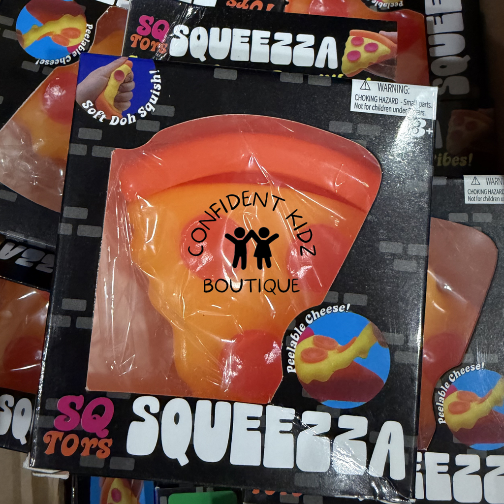 Pizza-Shaped Squishy Toy, Peelable or Non-Peelable, Ages 3+