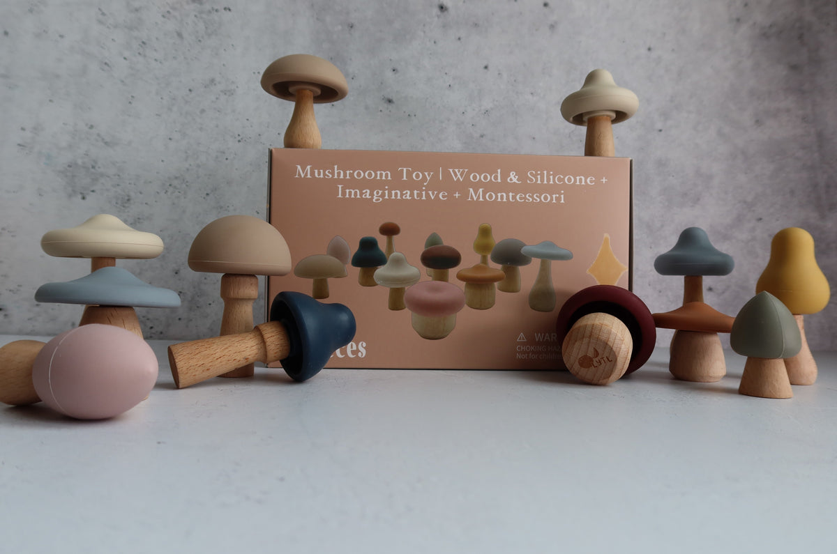 Mushroom Mix & Match Toy – 24 Pieces by LYTL®, image 7 of 9