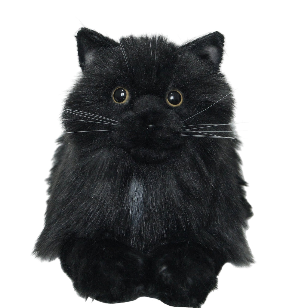 Longhair Black Cat – Handmade Plush by Chongker, image 1 of 5