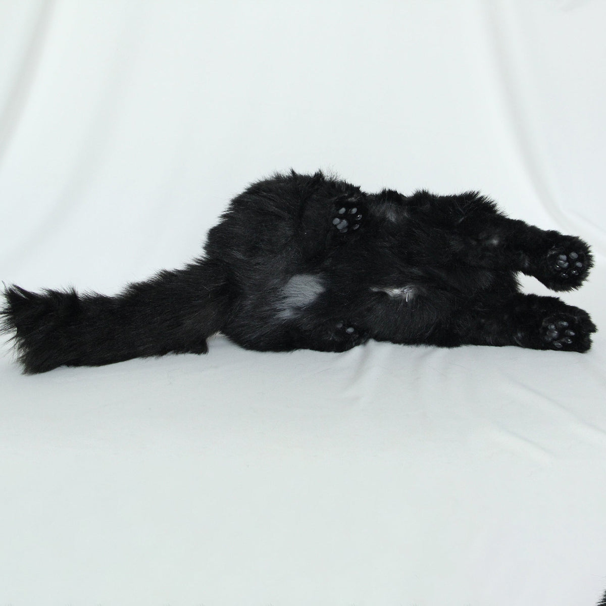 Longhair Black Cat – Handmade Plush by Chongker, image 5 of 5