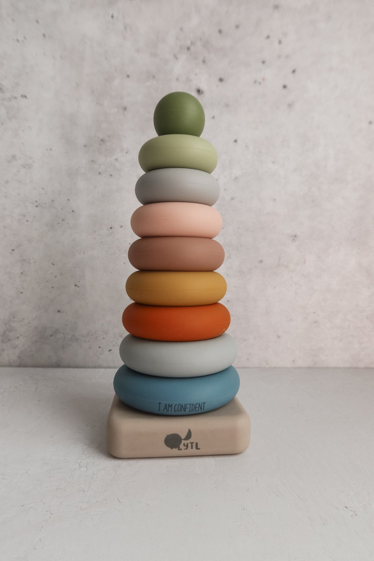 Silicone Ring Stacking Toy – 10 Pieces by LYTL®, image 1 of 8