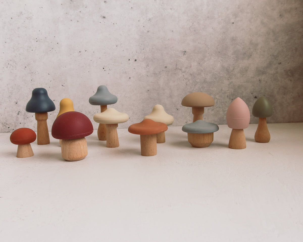 Mushroom Mix & Match Toy – 24 Pieces by LYTL®, image 1 of 9