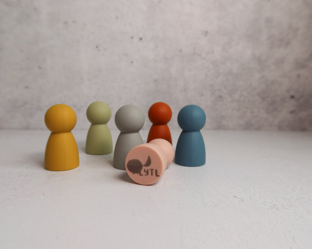 Mini Silicone Peg Dolls – Set of 6 by LYTL®, image 1 of 7