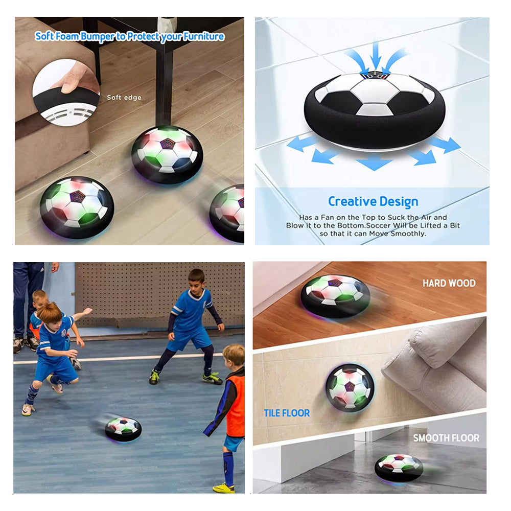 Indoor Hover Soccer Ball with LED Lights, Ages 6–12