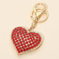 Rhinestone Heart Bag Charm