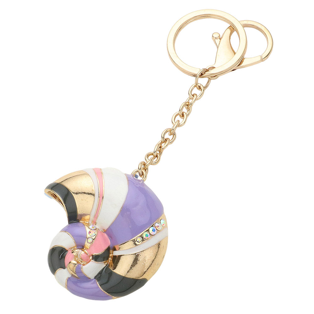 Little Enamel Snail Keychain