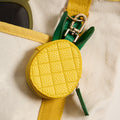 Genuine Leather Pineapple Coin Purse Charm