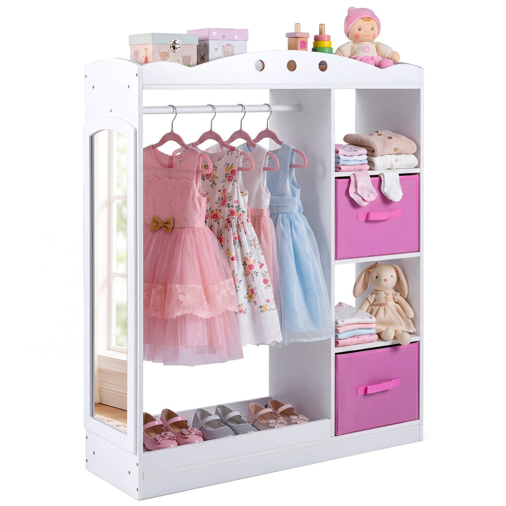Dress-Up Dreams Storage Closet with Mirror