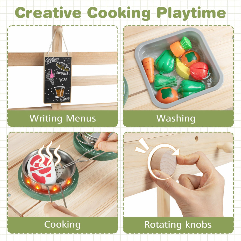 Little Chef Wooden Play Kitchen — Ages 3+