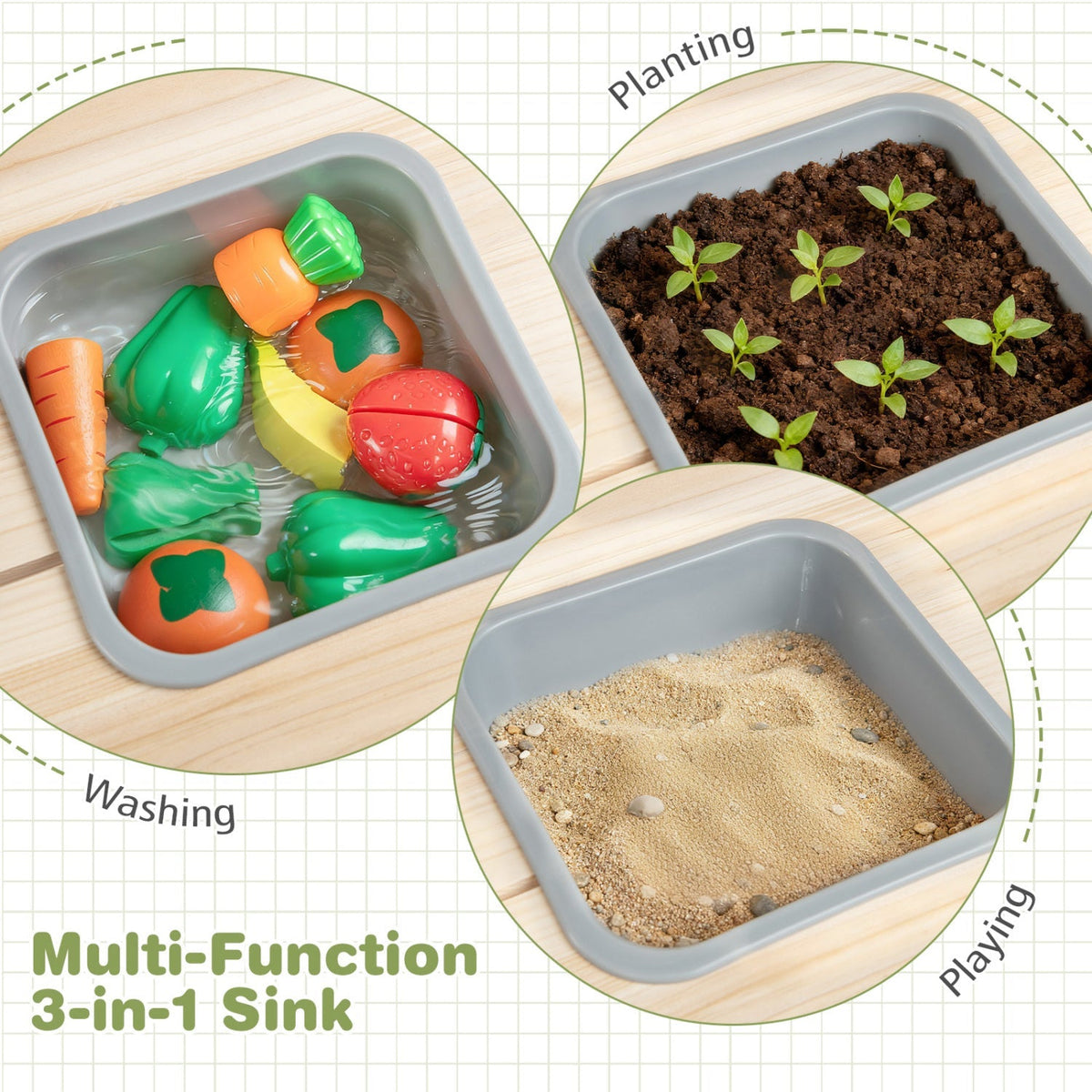 Little Chef Wooden Play Kitchen — Ages 3+