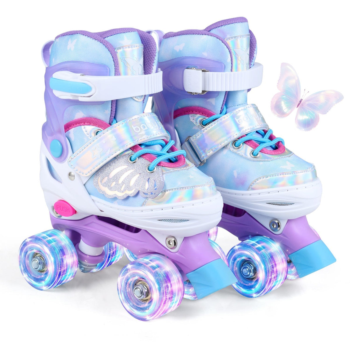 Twinkle Wheels Light-Up Kids Roller Skates