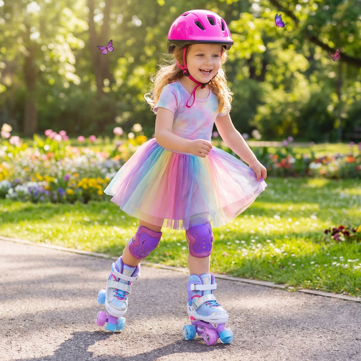 Twinkle Wheels Light-Up Kids Roller Skates