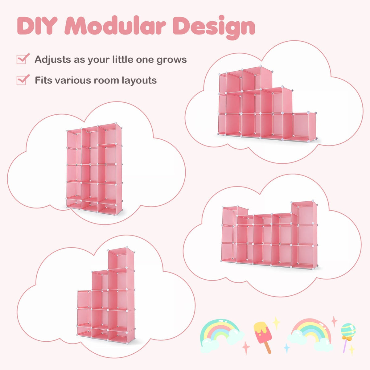 Dress-Up Dreams 13-Cube Kids Wardrobe