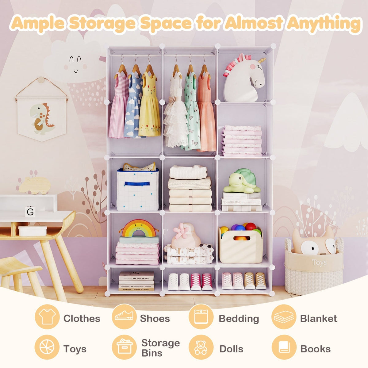 Dress-Up Dreams 13-Cube Kids Wardrobe