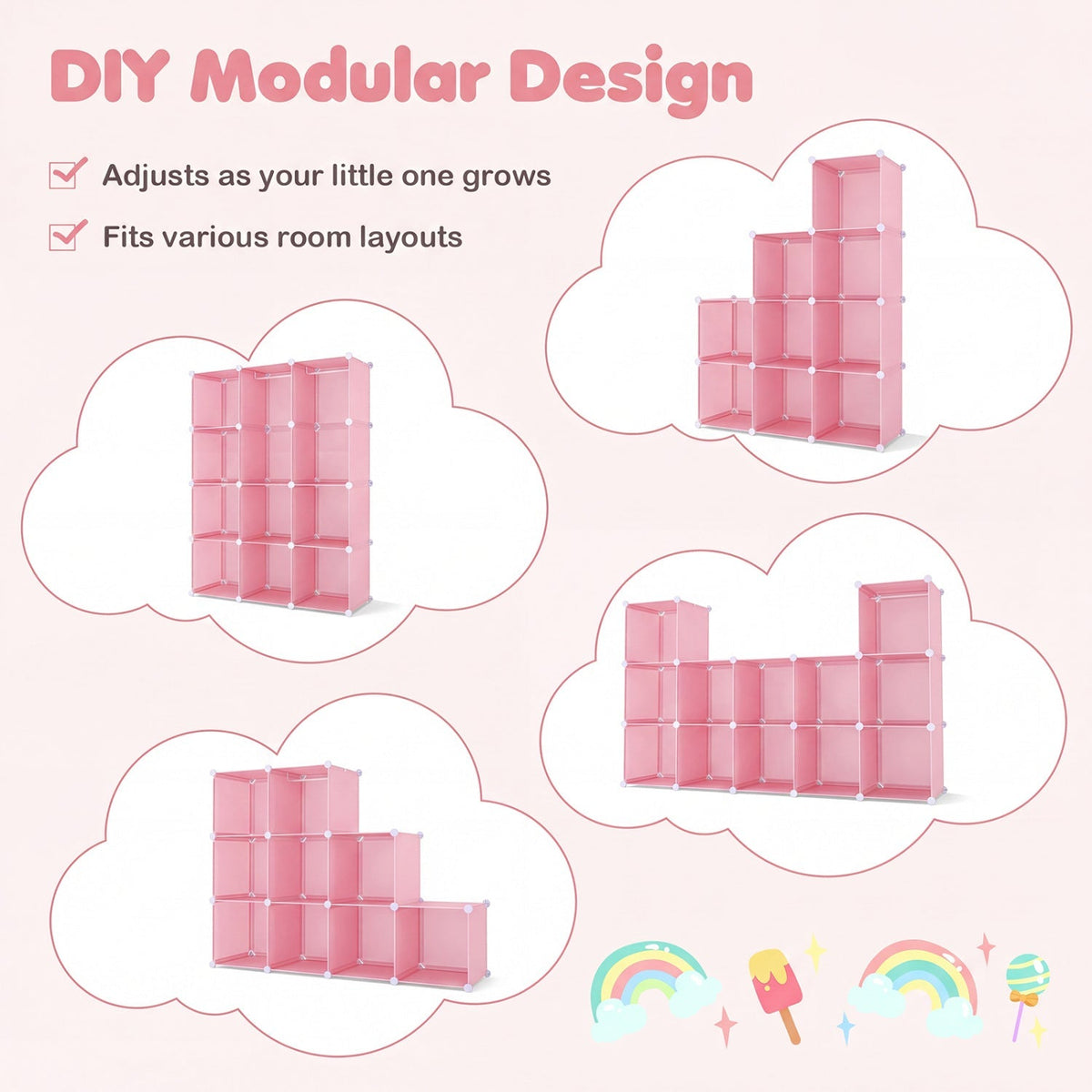 Dress-Up Dreams 10-Cube Kids Wardrobe