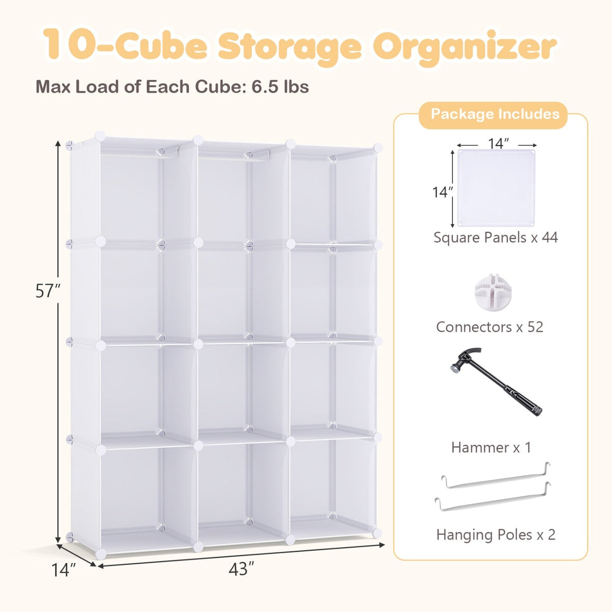 Dress-Up Dreams 10-Cube Kids Wardrobe