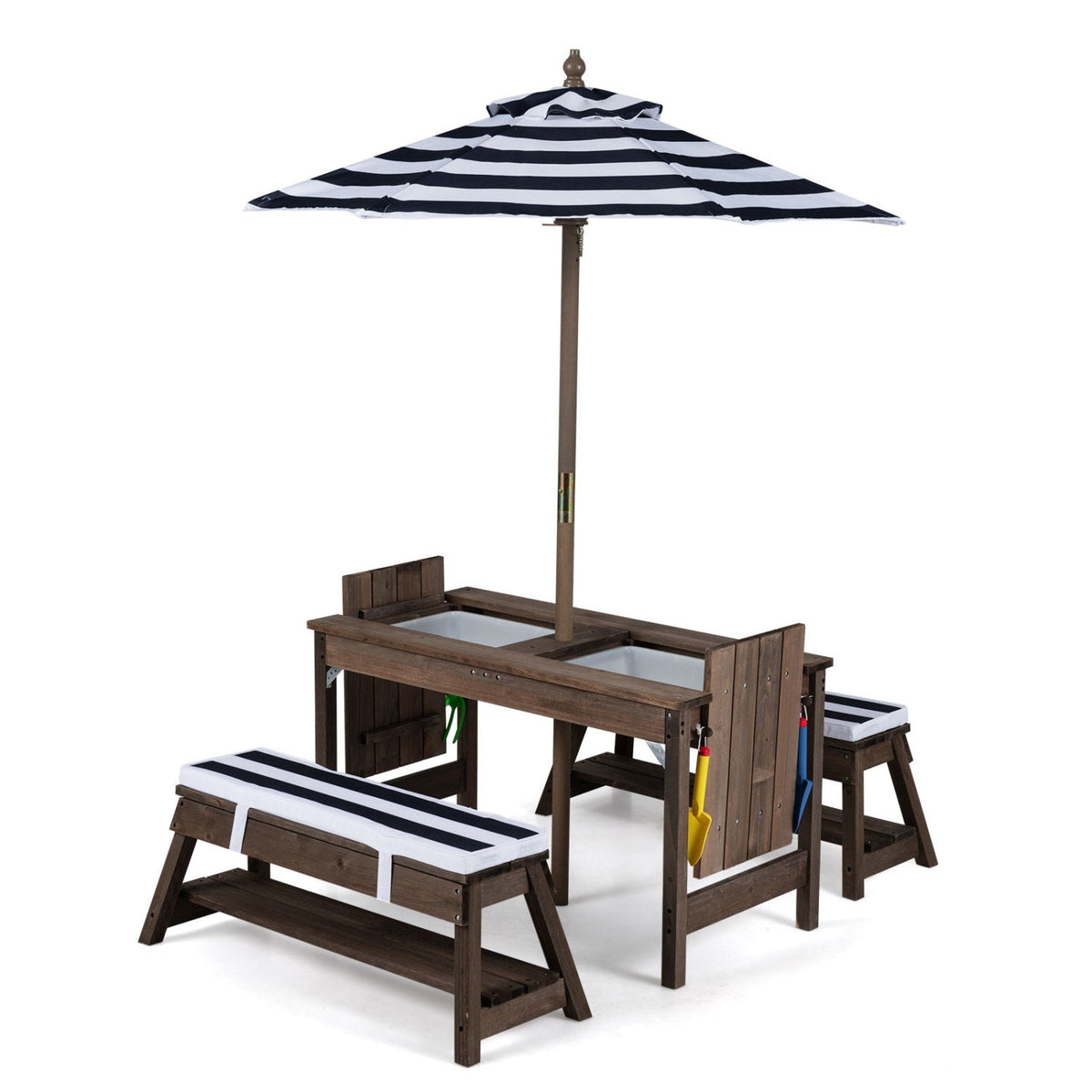 Sandcastle Picnic Table with Umbrella & Sand Boxes
