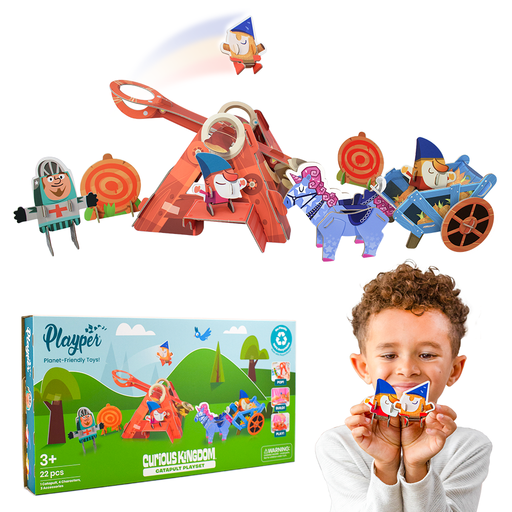 Catapult Gnome Launcher: Buildable Curious Kingdom Playset