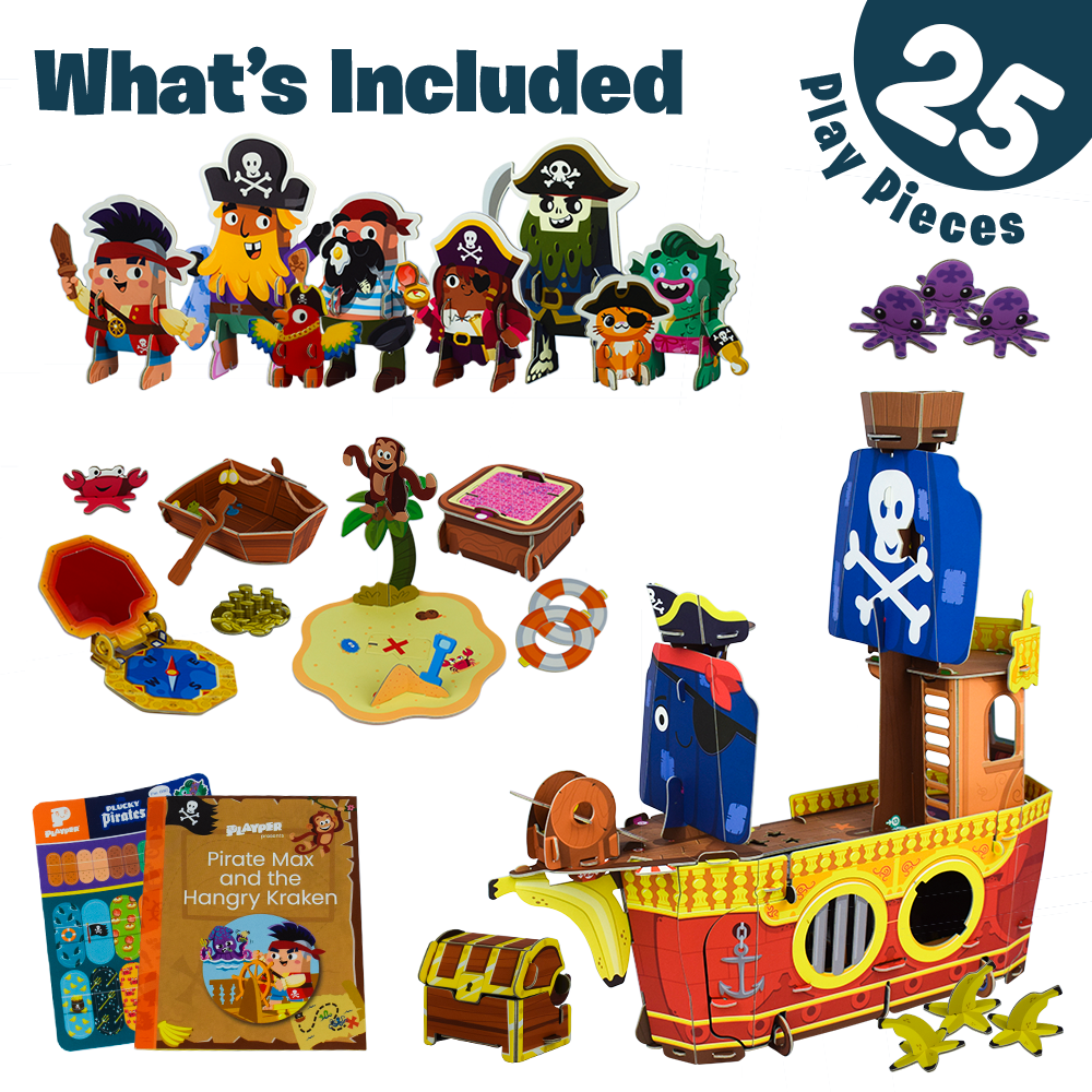 Banana-Rama Pirate Ship: Plucky Pirates Buildable Playset