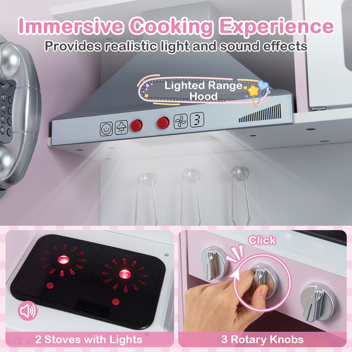 Little Chef Play Kitchen with Ice Maker & Telephone