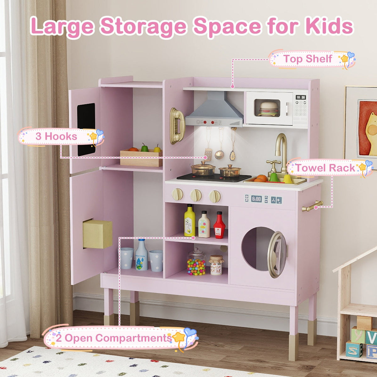 Little Chef Play Kitchen with Ice Maker & Telephone