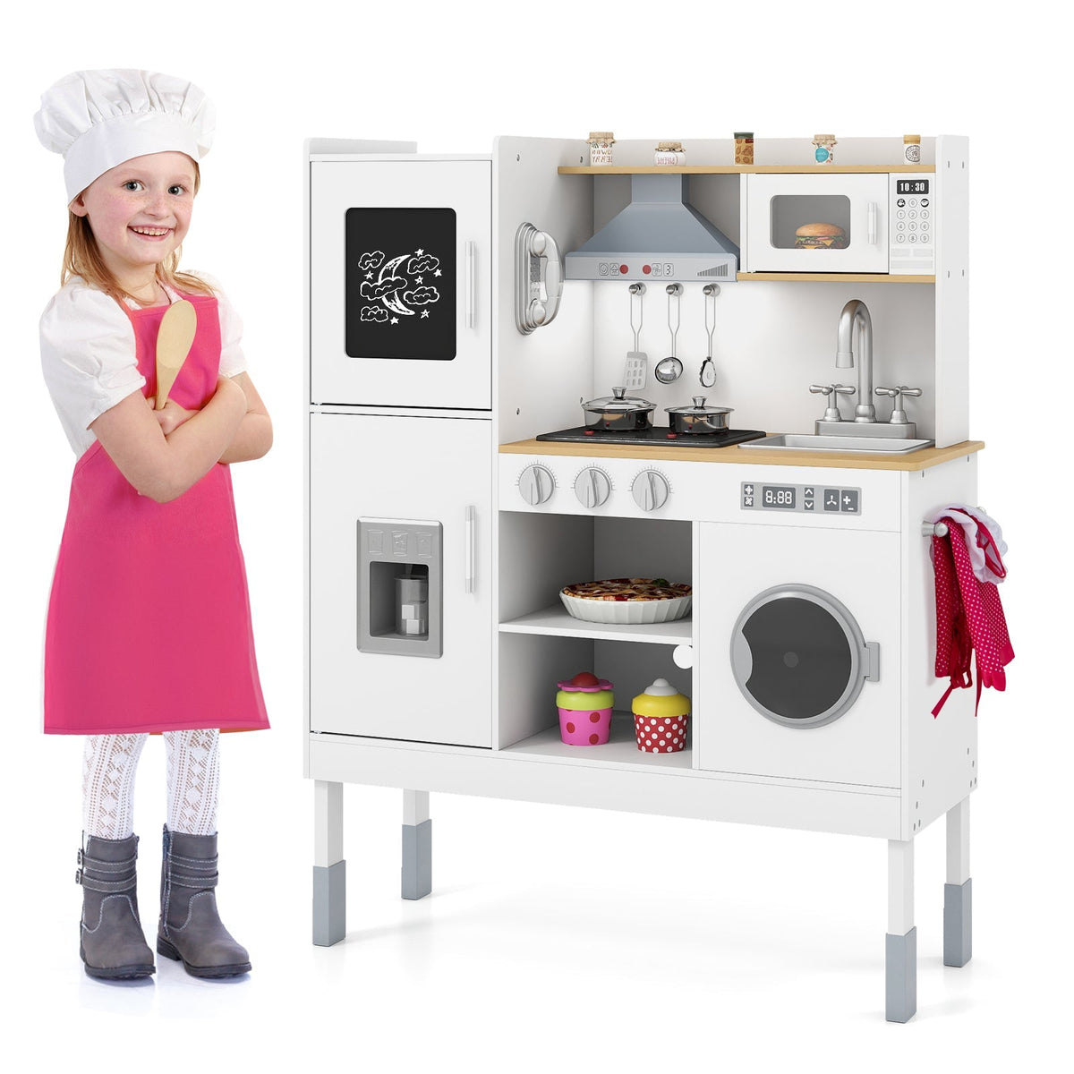 Little Chef Play Kitchen with Ice Maker & Telephone