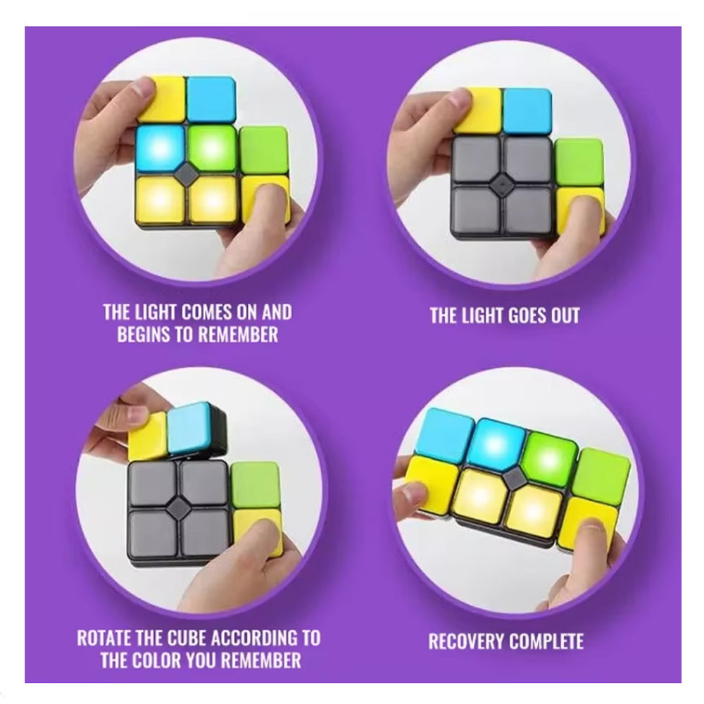 Electronic Flip, Slide & Match Memory Cube, 4 Game Modes - product photo