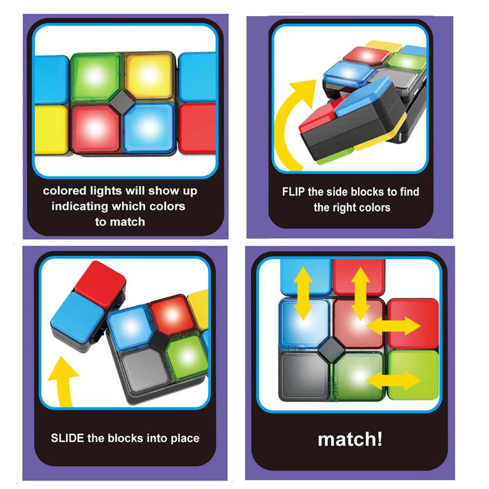 Electronic Flip, Slide & Match Memory Cube, 4 Game Modes - product photo