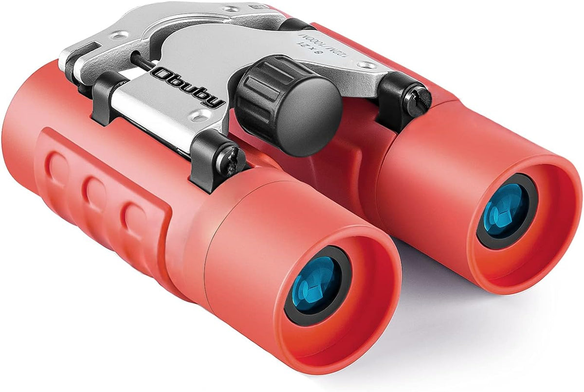 Red binoculars shown as a gallery color example