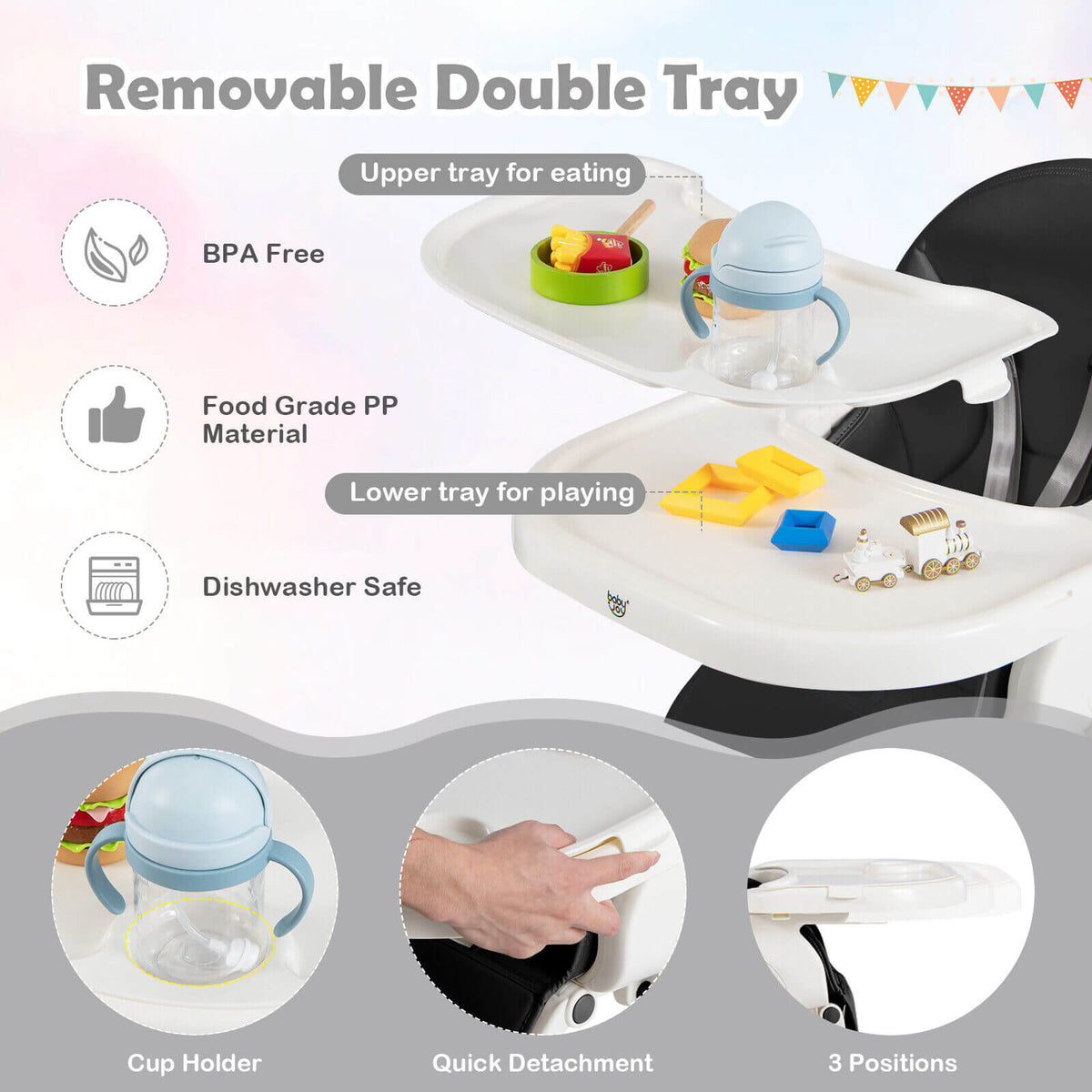 Little Sprouts 4-in-1 Folding High Chair