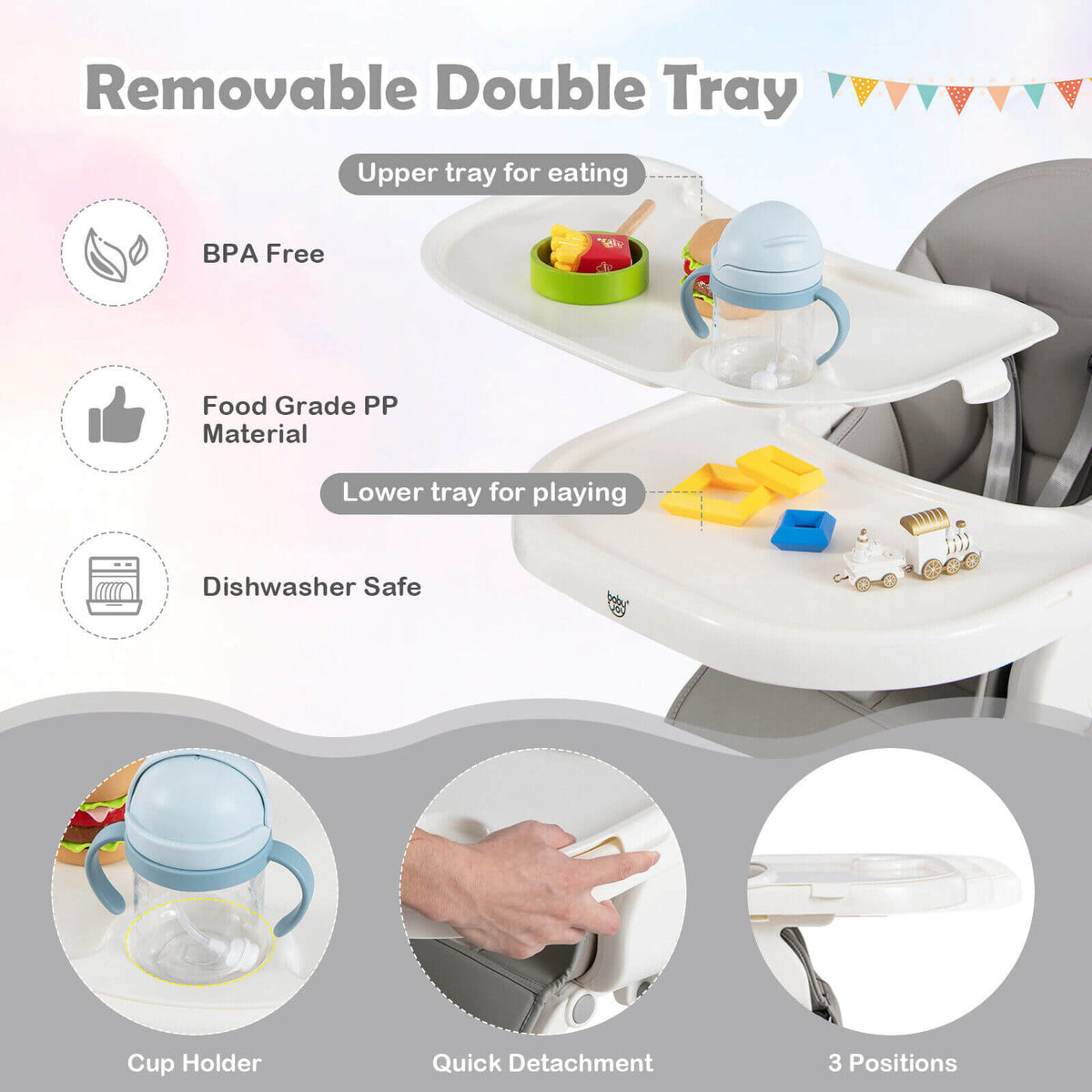 Little Sprouts 4-in-1 Folding High Chair