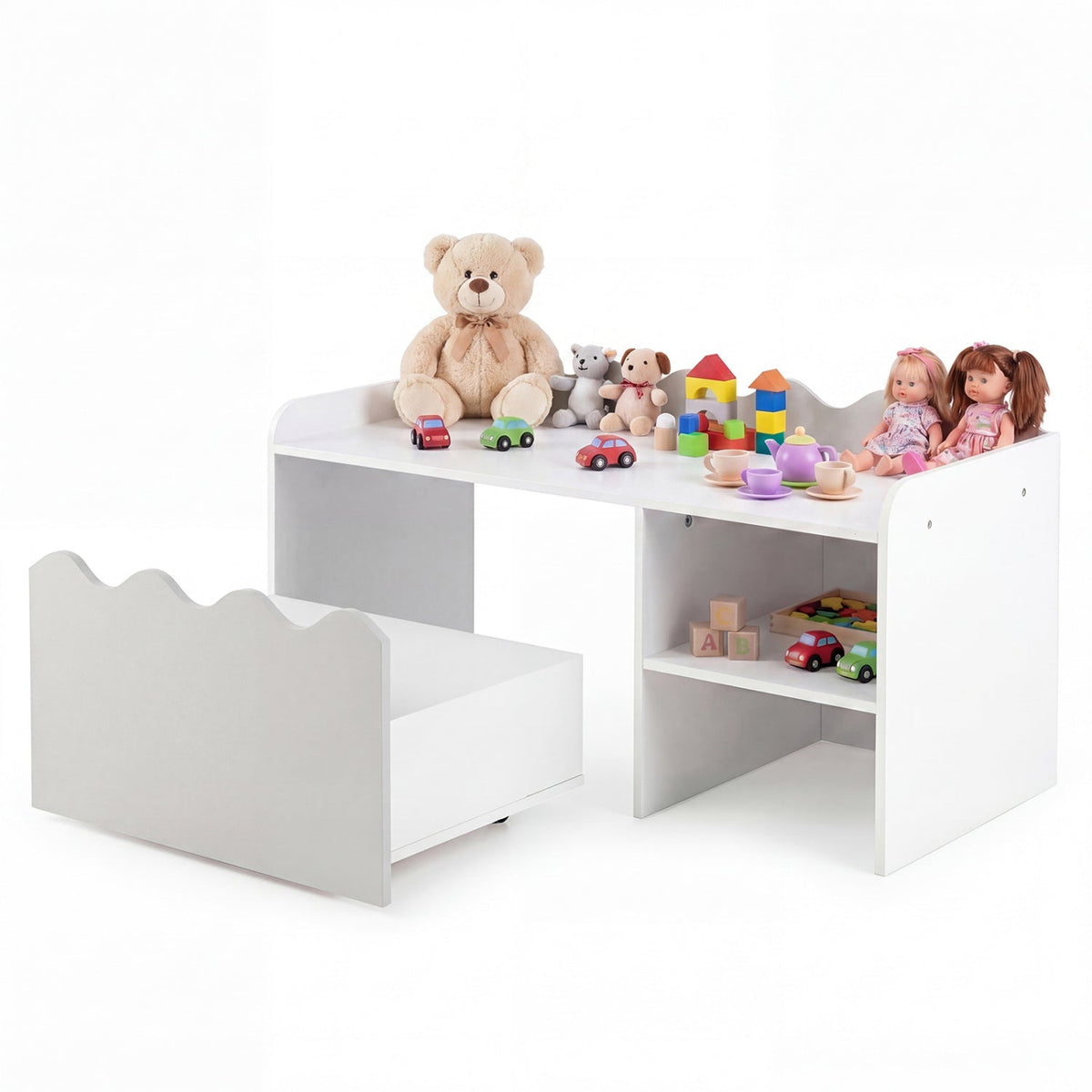Scalloped Storytime Bookshelf & Toy Organizer
