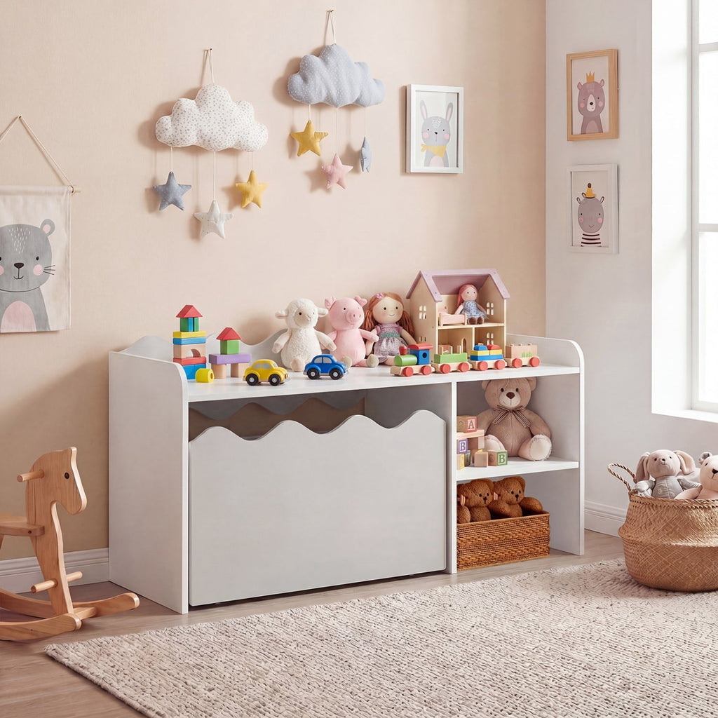 Scalloped Storytime Bookshelf & Toy Organizer