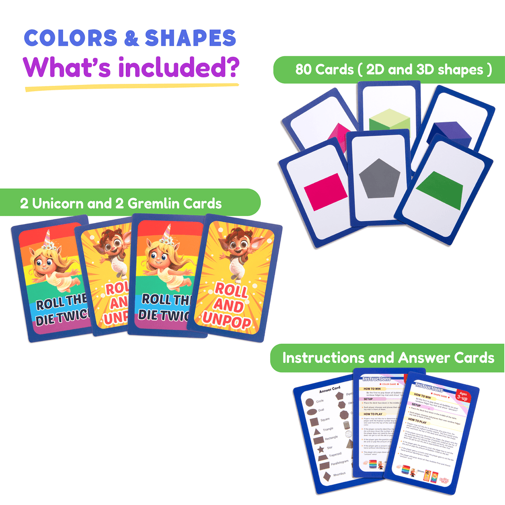 2D & 3D Shapes & Colors Card Pack - Maven Couture Inc