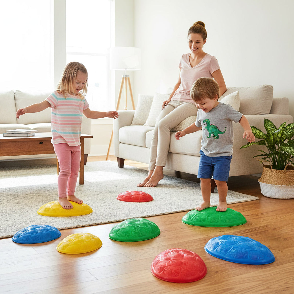 Rainbow Trail Balance Stepping Stones — 8 Pieces