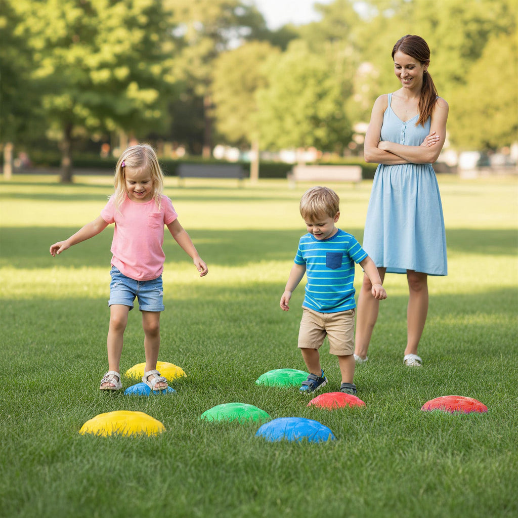 Rainbow Trail Balance Stepping Stones — 8 Pieces