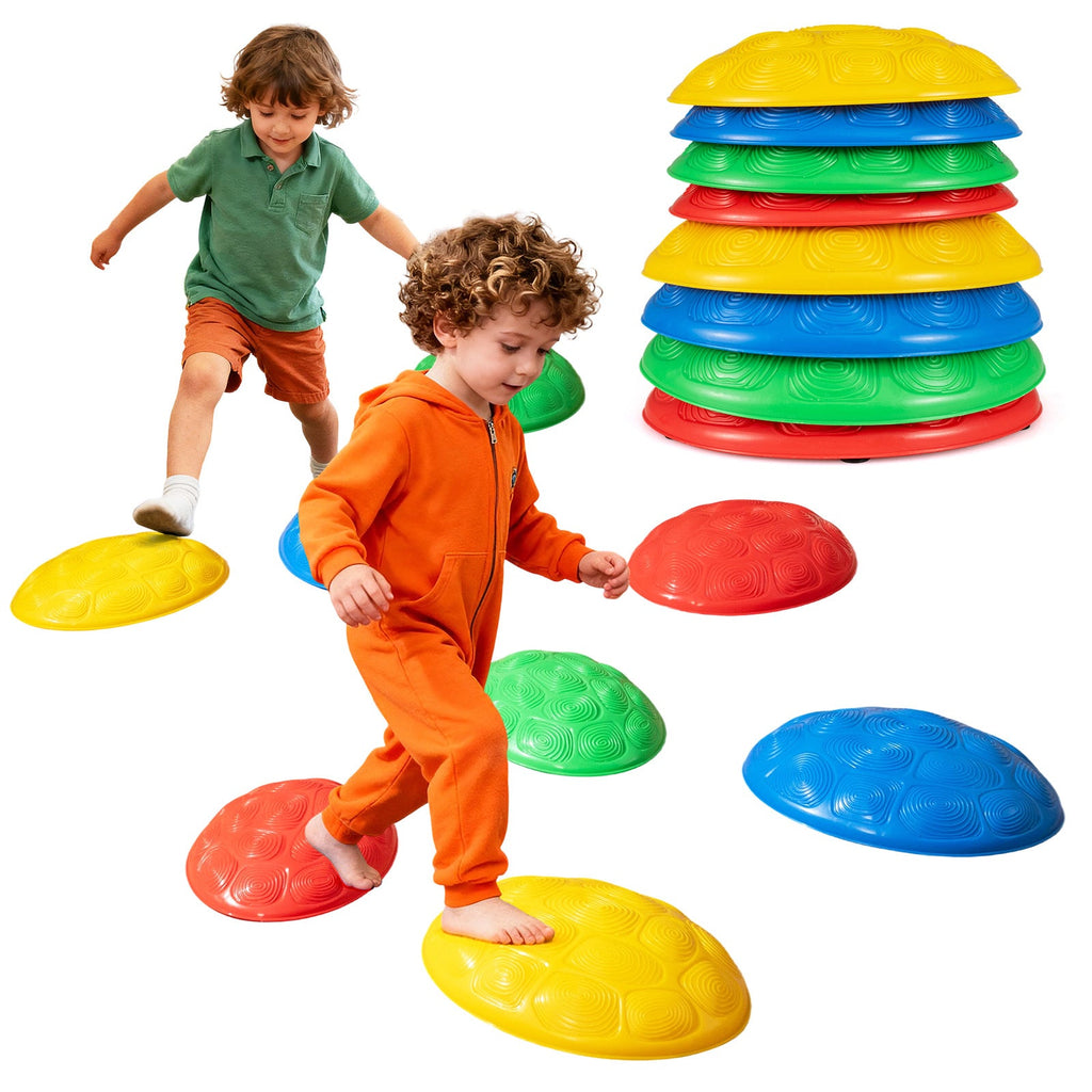 Rainbow Trail Balance Stepping Stones — 8 Pieces