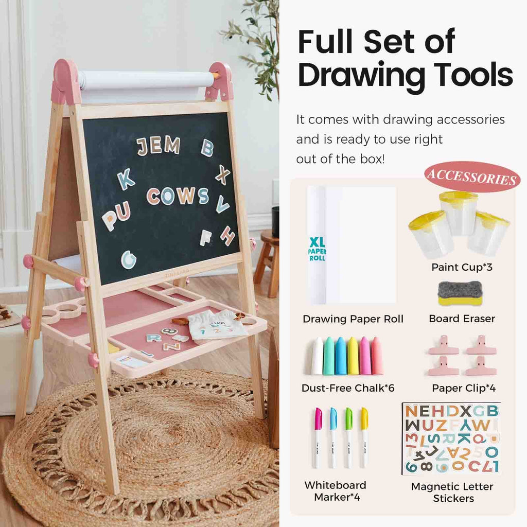 Tiny Land Pink Magnitales Easel & Paper Roll Set — product image 3 of 20