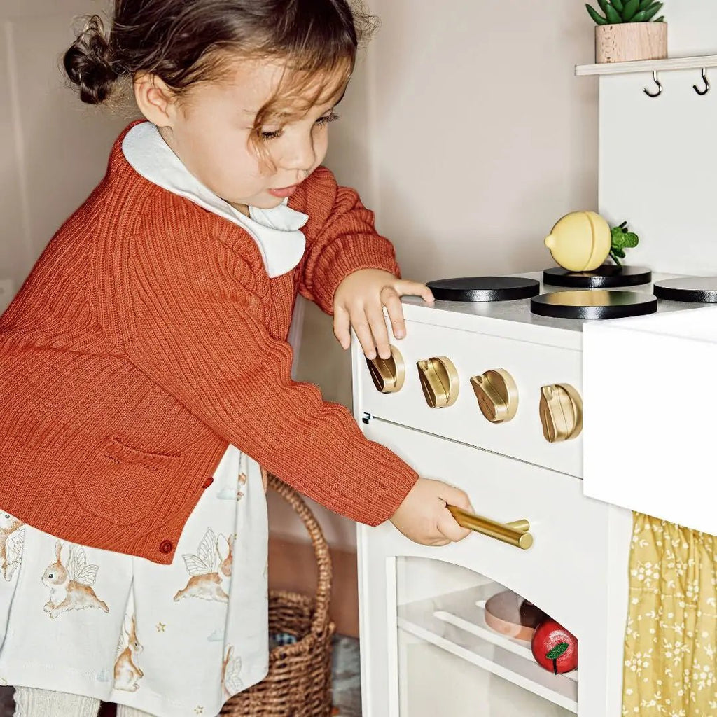 Tiny Land Wooden Play Kitchen for Toddlers - Honey Kitchenette Pretend Cooking Set — product image 13 of 20