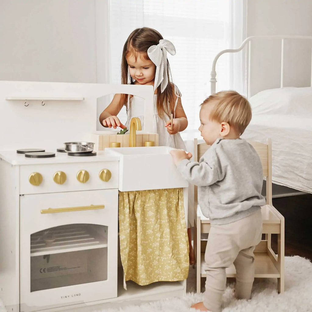 Tiny Land Wooden Play Kitchen for Toddlers - Honey Kitchenette Pretend Cooking Set — product image 18 of 20