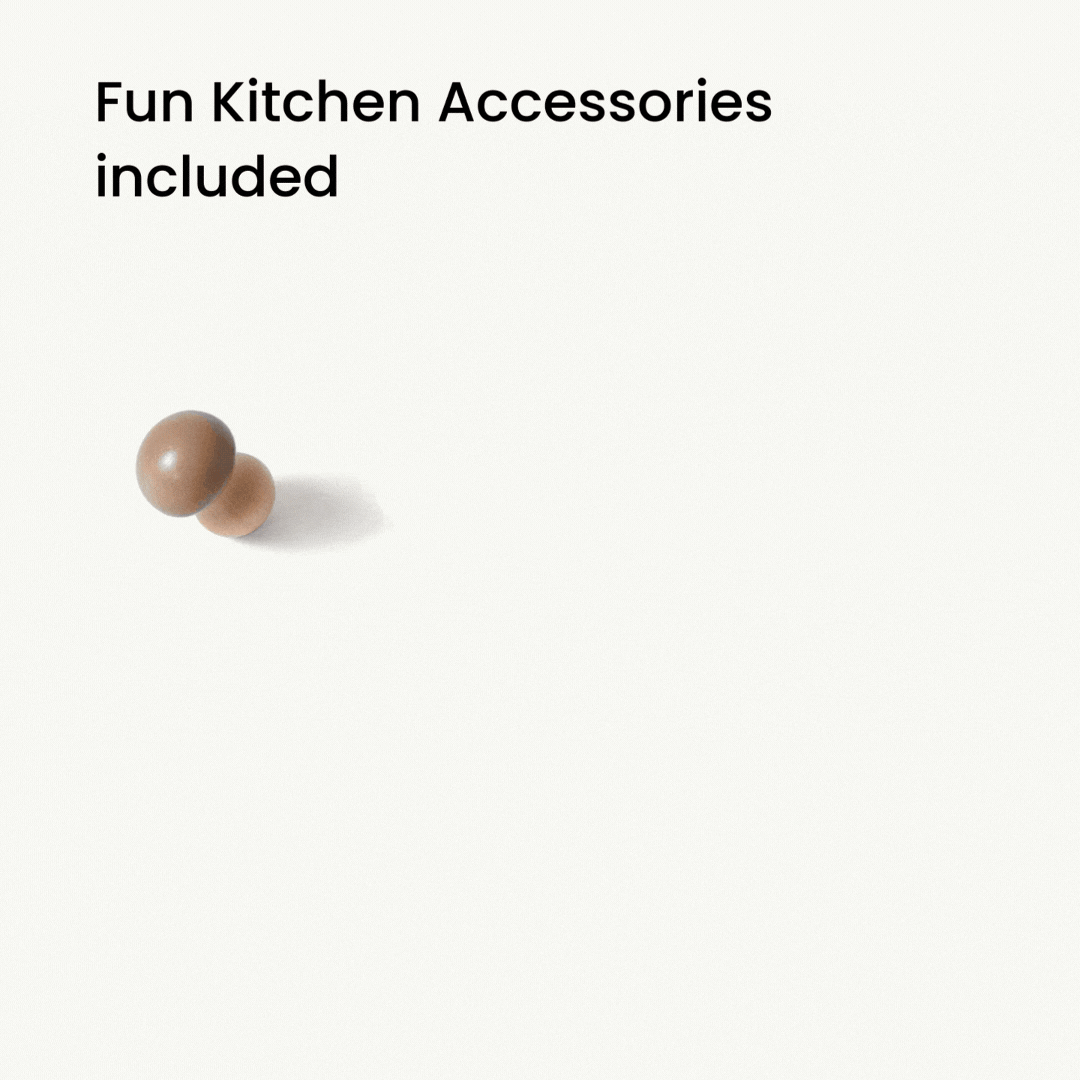 Tiny Land Wooden Play Kitchen for Toddlers - Honey Kitchenette Pretend Cooking Set — product image 5 of 20