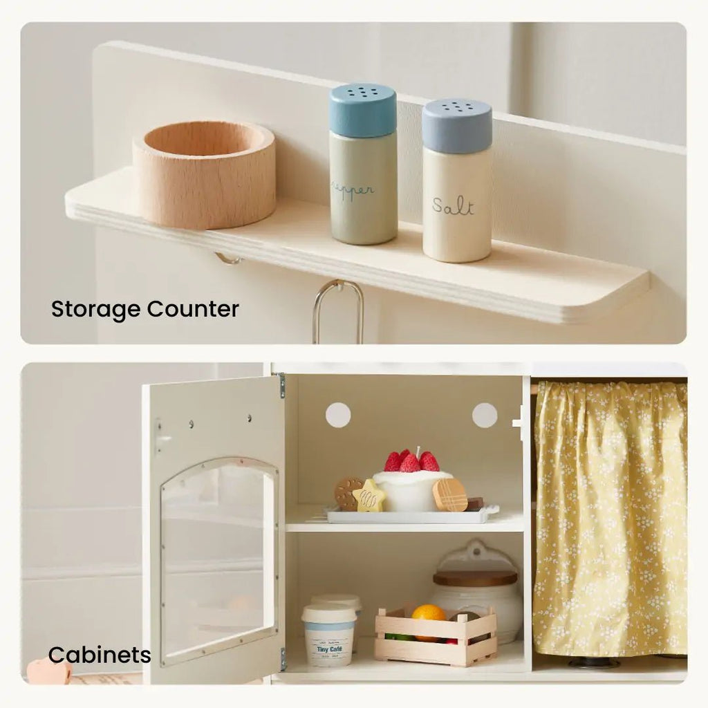 Tiny Land Wooden Play Kitchen for Toddlers - Honey Kitchenette Pretend Cooking Set — product image 10 of 20