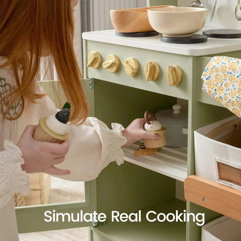 Tiny Land Wooden Play Kitchen with Storage for Creative Toddlers — product image 14 of 33