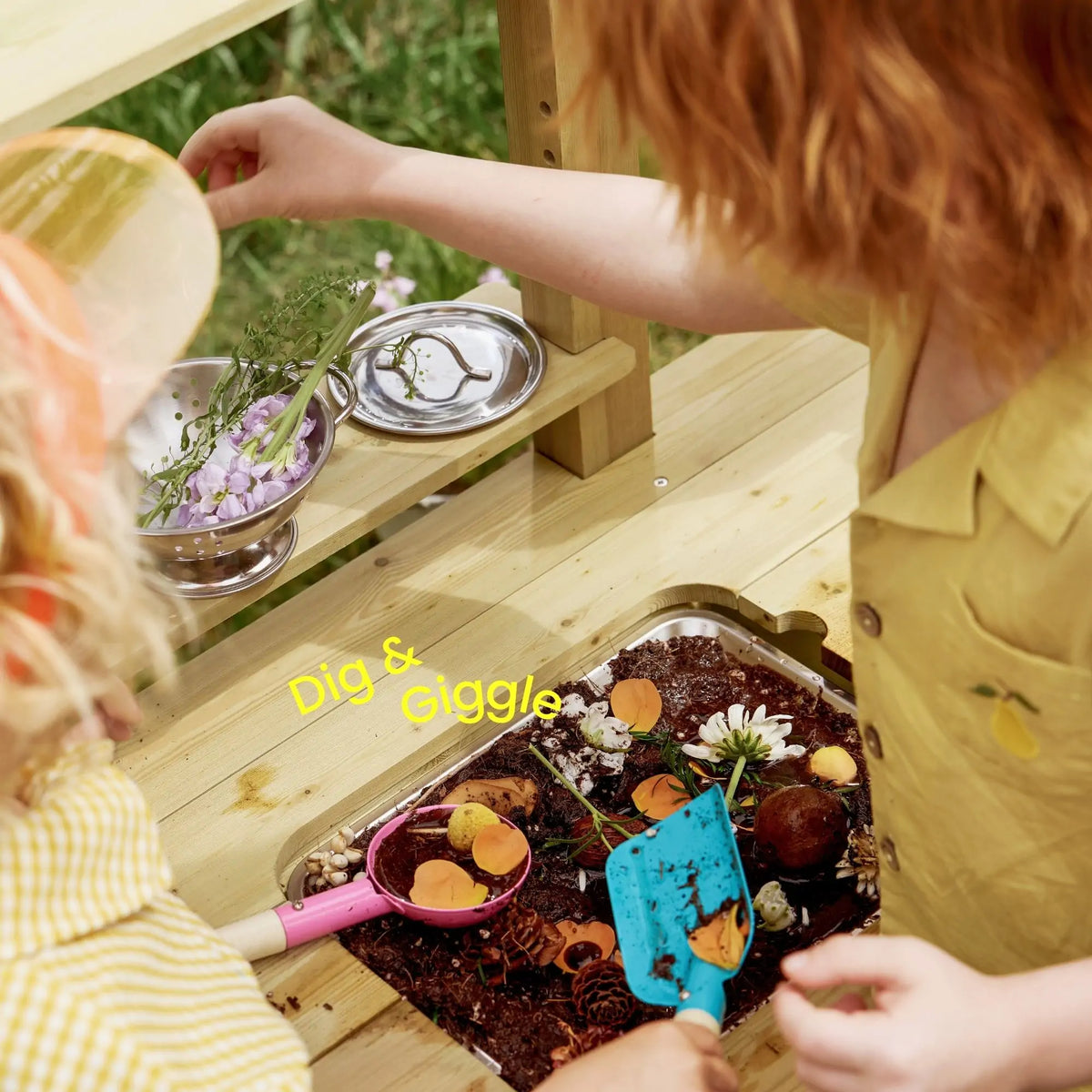 Tiny Land Mud Kitchen - DuoPlay Outdoor Play Kitchen for Kids — product image 7 of 15